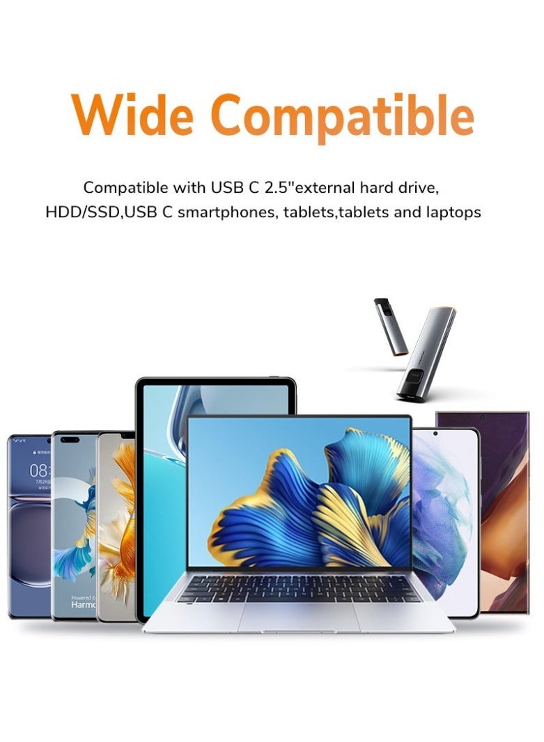كابل تايم كابل كاربلاي متوافق مع آيفون 16 و15 و17 برو ماكس بلس، سلك شاحن سيارة USB-A إلى USB-C متوافق مع سامسونج نوت 20 - Image 2